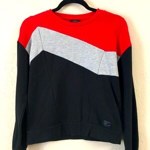 Sport B Crewneck Sweatshirt Small Black Red Casual Sporty Athleisure Loungewear
